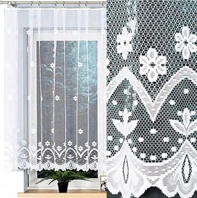 Florentin jacquard függöny mintás 4421 magasság 140cm, fehér színben (méterenként)