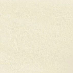 krémszínű műbőr fejtámla szárnyakkal 163x23x118/128 cm