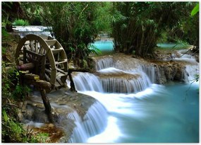 Poszterek 70x50 Fa malom a folyón