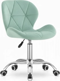 ZARIMO otthoni irodai szett: íróasztal 80x40 cm, fehér + AVOLA VELVET szék, Mentás