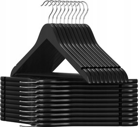 Tömör fekete fa ruhaakasztó juharfa 20 db-os szett