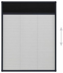 antracitszürke alumínium pliszé ablakszúnyogháló 60 x 80 cm