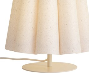 Japandi asztali lámpa bézs szövet lámpaernyővel 22 cm - Jenni