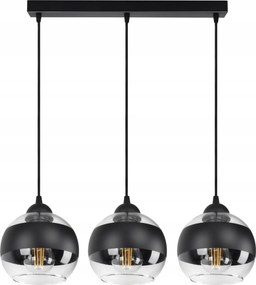 Mennyezeti Függő Lámpa Csillár Fekete Üveg Gömbök Black Belt BZ3 Led E27