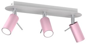 Spotlámpa PRESTON 3xGU10/40W/230V rózsaszín