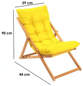 Kerti napozóágy sárga/cseresznye