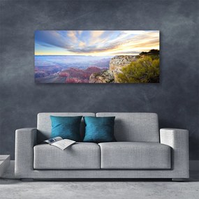 Vászonkép Sea Mountain Landscape 125x50 cm
