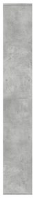 betonszürke szerelt fa elválasztó könyvespolc 67x25x161,5 cm