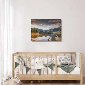 Tó képe (üvegen) (70x50 cm)