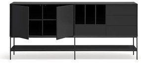 Fekete komód 220x98x45 cm Platt – Teulat