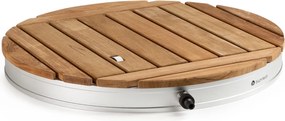 Blumfeldt Sumatra Teak Round, kerti zuhanyzó, alumínium, teakfa, fogantyú