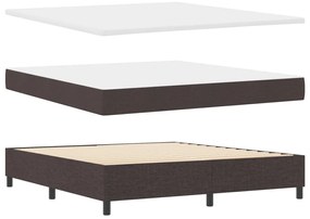 Boxspring ágy matraccal és paddal, sötétbarna, 180x200 cm szövet