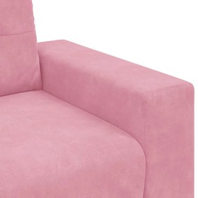 vidaXL rózsaszín bársony loveseat kanapé 140 cm