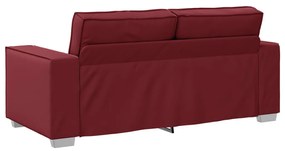 Párnázott Kanapé - Bordó 140 cm Műbőrből