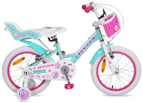 Byox Kids bicikli Csésze Torta 16, türkiz / rózsaszín