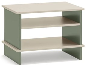 Zöld-krémszínű éjjeliszekrény Inari – Teulat