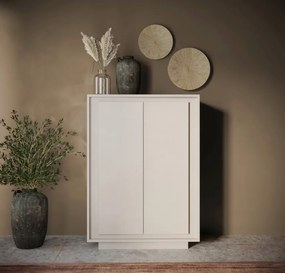 SKY 2.0 magas komód, 2 ajtóval, kasmír vázzal és laminált előlapokkal