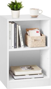 CUSTOS nyitott rekeszes éjjeliszekrény, állítható polccal, felhőfehér