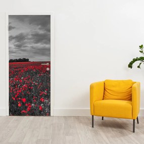 Fotótapéta ajtóra - Pipacsok (95x205cm)