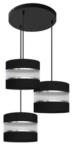 Csillár zsinóron HELEN 3xE27/15W/230V fekete