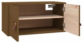 2 db mézbarna tömör fenyőfa faliszekrény 60 x 30 x 30 cm