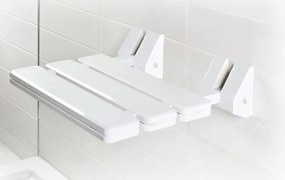 BISK Erga Handicap PRO, falra szerelhető zuhanyülőke összecsukható 320x328 mm, fehér, ERG-07623