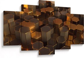 Kép - bronz hatszögek (150x105 cm)