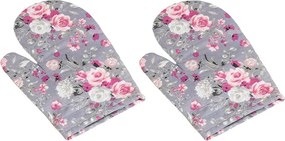 Bellatex Adéla Virág edényfogó rózsaszín rózsa, 28 x 18 cm, 2 db