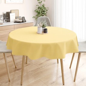 Goldea teflonbevonatú asztalterítő - világossárga - kör alakú Ø 160 cm