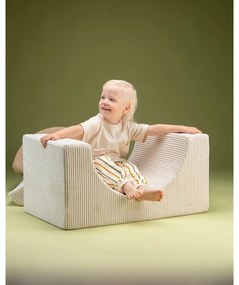 Krémszínű kordbársony habszivacs játszótér 3 db-os magasság 37 cm 75x49 cm Rainbow Montessori – Wigiwama