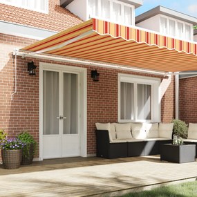 Automatikus behúzható napellenző Sárga és Narancs 500x300 cm