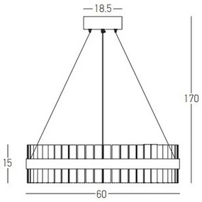 Zambelis 22039 - LED Dimmelhető csillár zsinóron LED/56W/230V arany