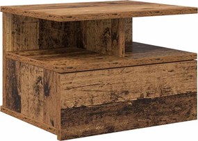 vidaXL Lebegő éjjeliszekrény fiókkal Öreg fa 40 x 31 x 28 cm Faanyag