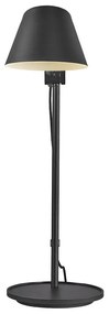 NORDLUX Stay Long Table asztali lámpa, billenthető, fekete, E27, max. 40W, 15cm átmérő, 2020445003