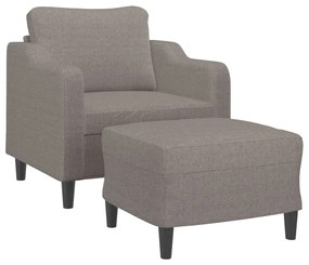 vidaXL tópszínű szövet kanapéfotel lábtartóval 60 cm