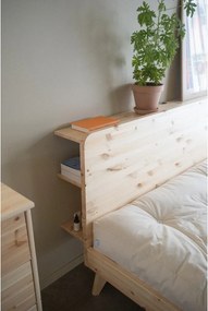 Barna borovi fenyő franciaágy ágyráccsal 160x200 cm Retreat – Karup Design