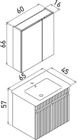Tivoli mosdószekrény, 65 cm – TR785PNC1761