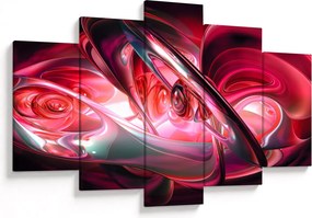 Piros fraktálos kép (150x105 cm)
