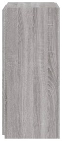 szürke sonoma színű fali TV-szekrény LED-ekkel 40,5x35x80 cm