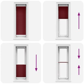 pliszírozott redőny Bordeaux piros 50x150 cm szövetszélesség