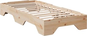 vidaXL ágy matrac nélkül rakásolható 100 x 200 cm tömör fenyőfa