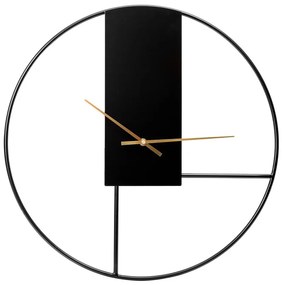 Platinet Fali óra 50 cm átmérő, 1xAA, fekete/arany színben PZSPC