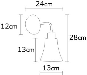 Aranyszínű fali lámpa Foca – Opviq lights