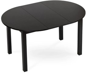 Bővíthető Étkezőasztal Fekete Színben. HARRY 102-142 cm