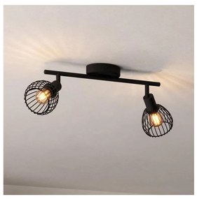 Eglo 901039 - spotlámpa SONNINO 2xE14/40W/230V fekete