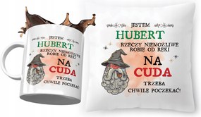 Hubert párna ajándék bögre szett fényképes nyomtatással
