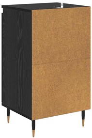 Széf 2 pcs Fekete tölgy 40 x 35 x 70 cm Műszaki fa és vas