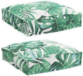 Raklap párna ülőfelülethez 2 pcs Levélminta 40 x 40 x 8 cm