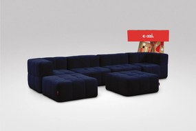 6 Teiliges Modulares Sofa – Blau