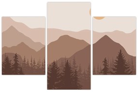 Kép - Barna hegyek N⁰1 (90x60 cm)